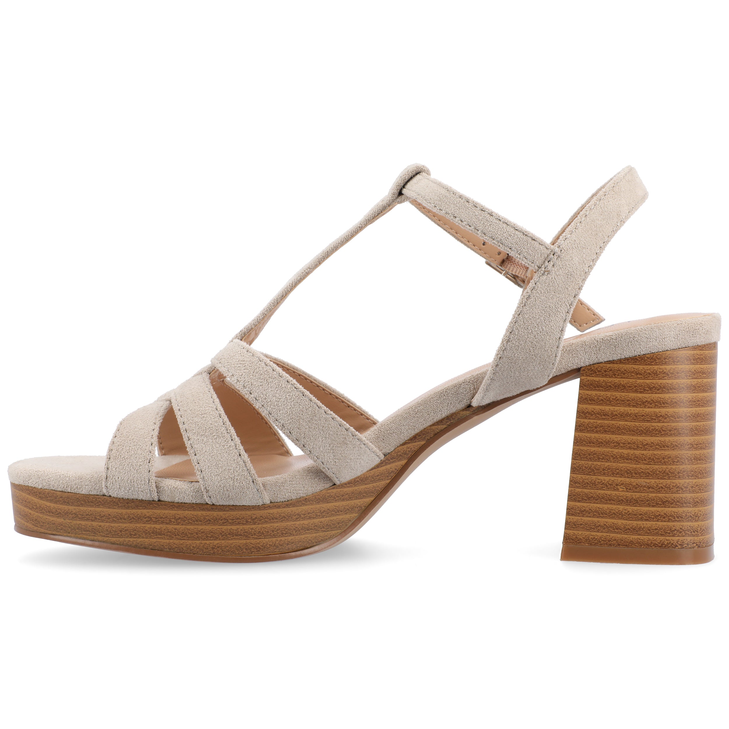 Journee Collection Alyce Женские мюли на платформе из искусственной кожи с комфортной пеной, белый — фото 2