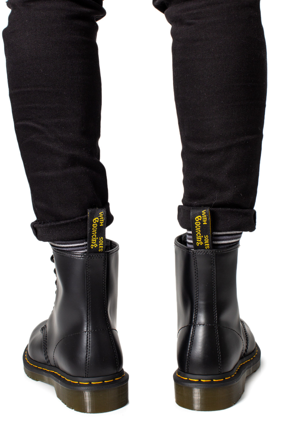Мужские ботинки Dr. Martens из глянцевой кожи на шнуровке, черный — фото 3