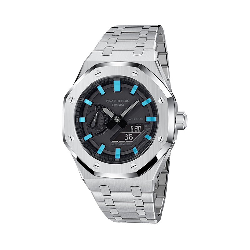 

CASIO Retrofit Series электронный механизм часы на стальном браслете унисекс черный циферблат