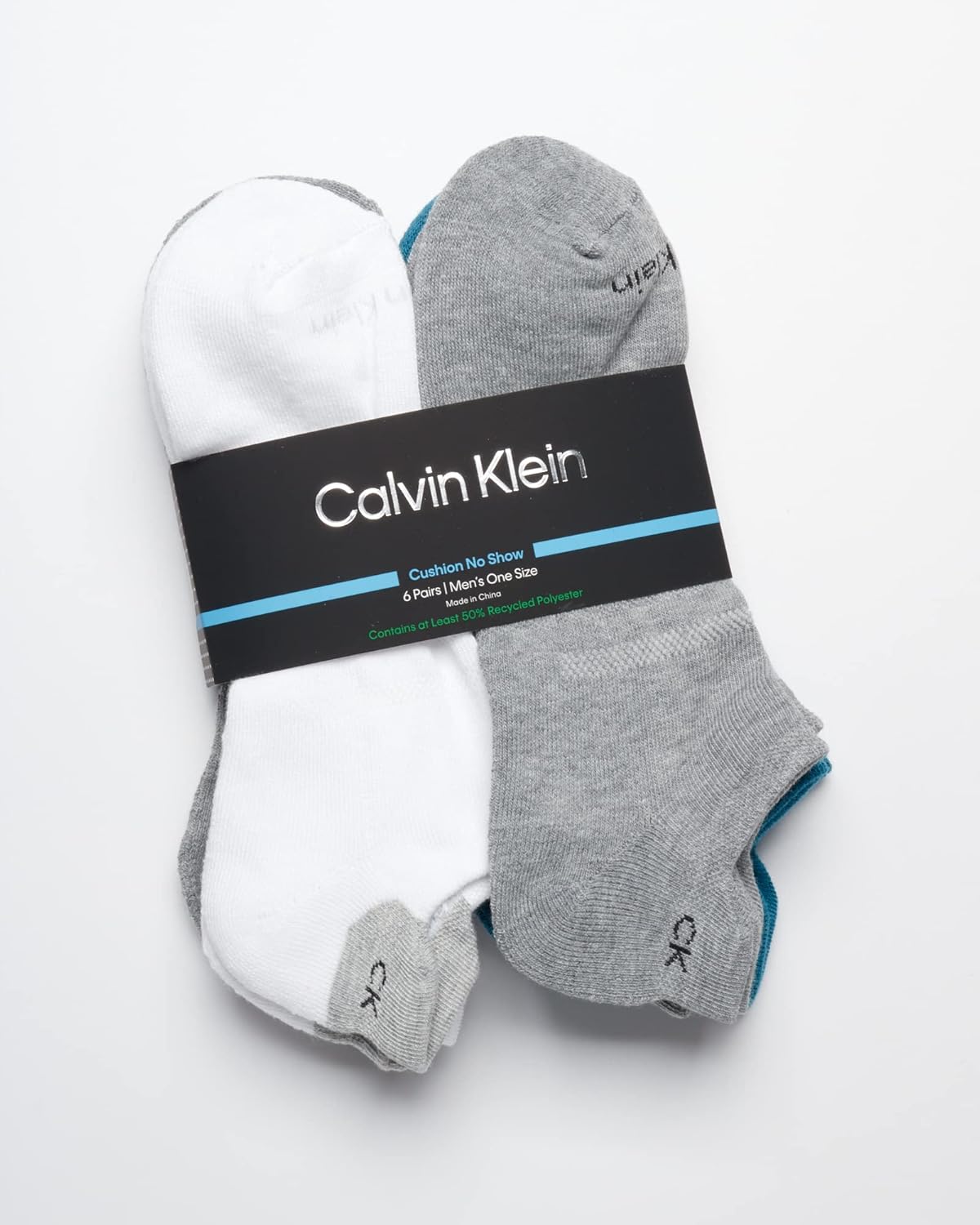 Мужские носки Calvin Klein с амортизирующим вкладышем - 6 пар носков с низкой посадкой для кроссовок, лоферов, лодочек (размер: 7-12), Assorted Tab — фото 2