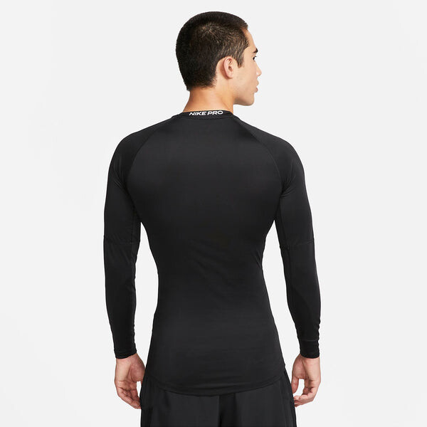 Футболка pro dri fit облегающие с длинным рукавом фитнес-топ Nike, черный — фото 4