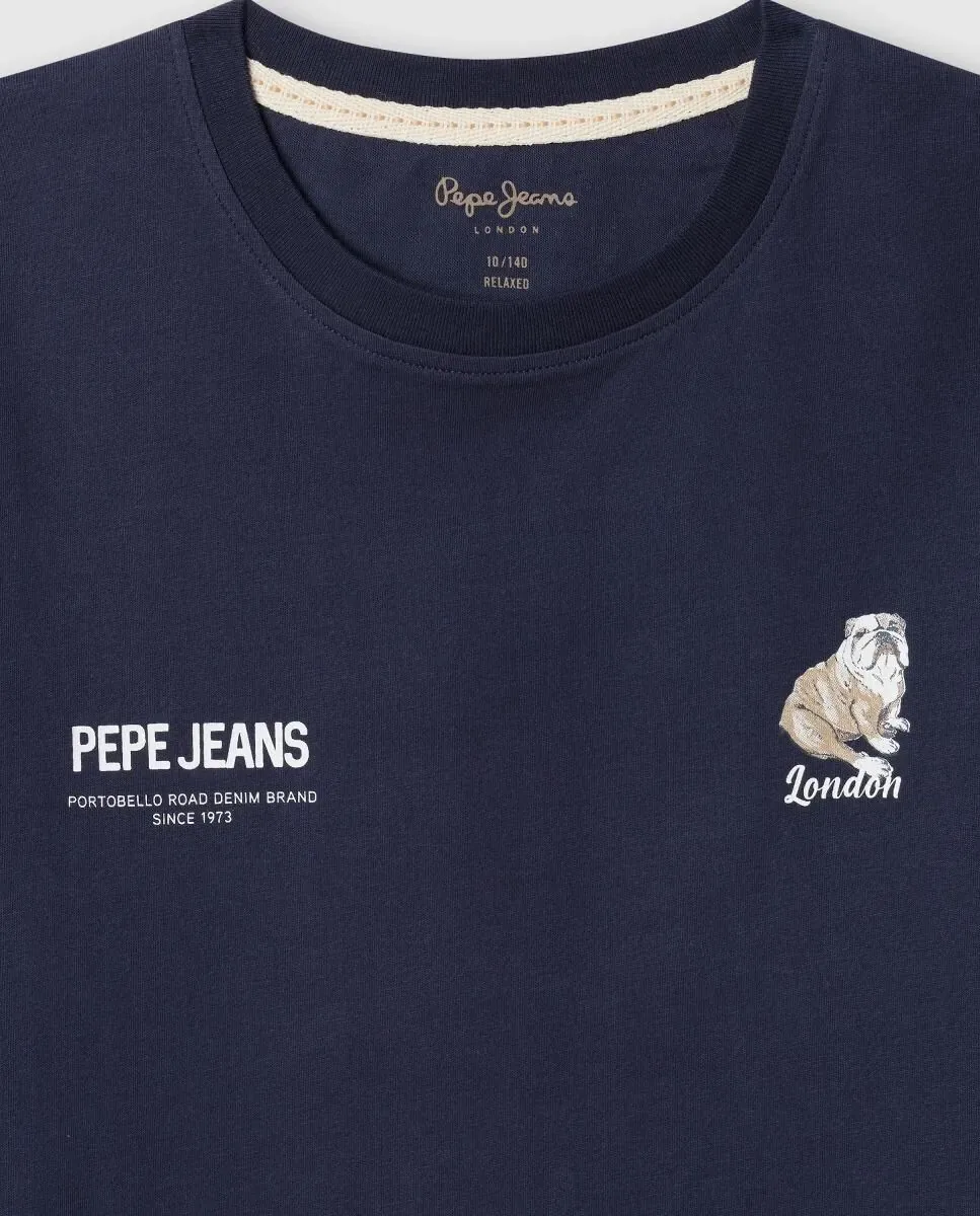 Детская футболка Cutbert Pepe Jeans, темно-синий — фото 3