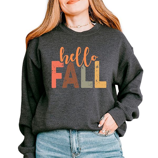 

Графический свитшот для женщин Hello fall cursive block Simply Sage Market, Dark Heather, Зеленый, Графический свитшот для женщин Hello fall cursive block Simply Sage Market, Dark Heather