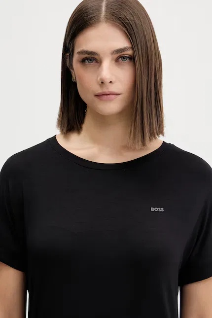 Ночная сорочка из вискозы ESSENCE_Sleepshirt BOSS, черный — фото 4