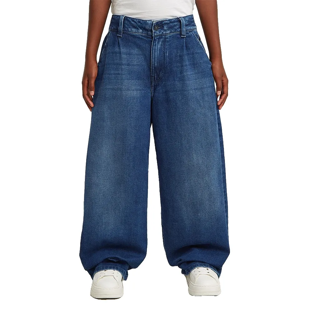 Джинсы G-Star Pleated Barrel Chino свободного кроя, синий