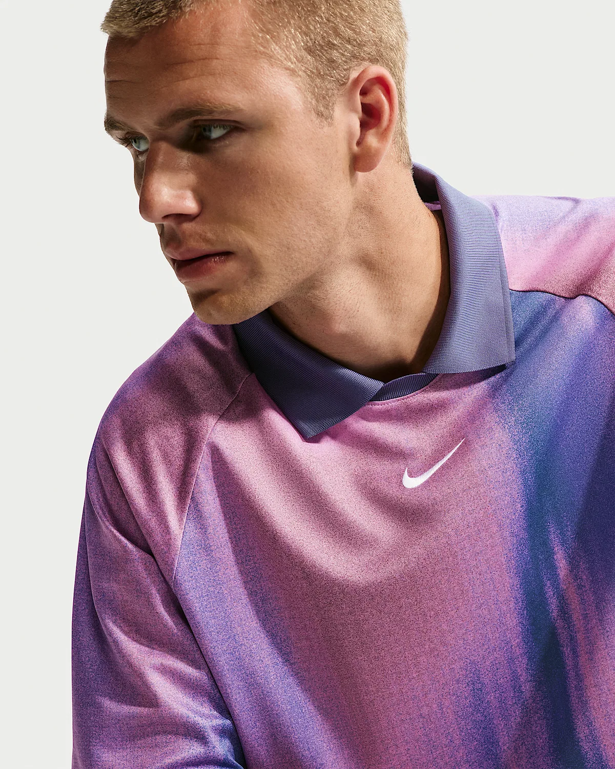 Мужская джерси для скейтбординга Nike SB Dri-FIT Jacquard "Sunset", Light Magenta — фото 3