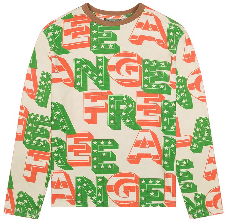 

Футболка Denim Tears Long-Sleeve Free Angela Tee 'Multicolor', разноцветный