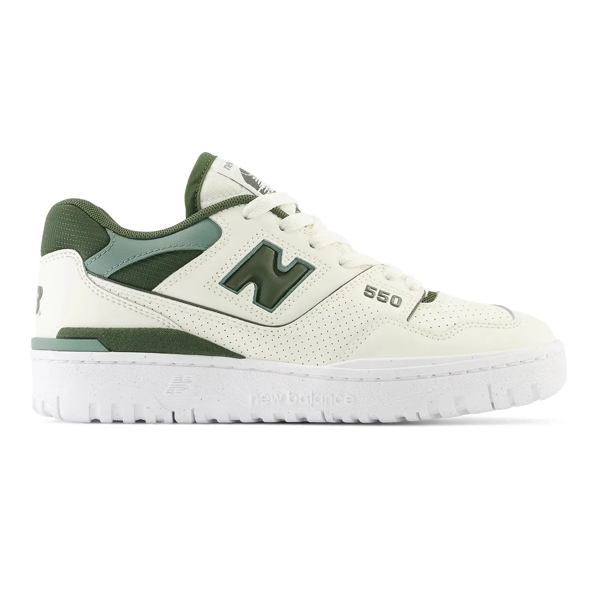 Женские повседневные кроссовки New Balance Retro Basket 550, белый/зеленый