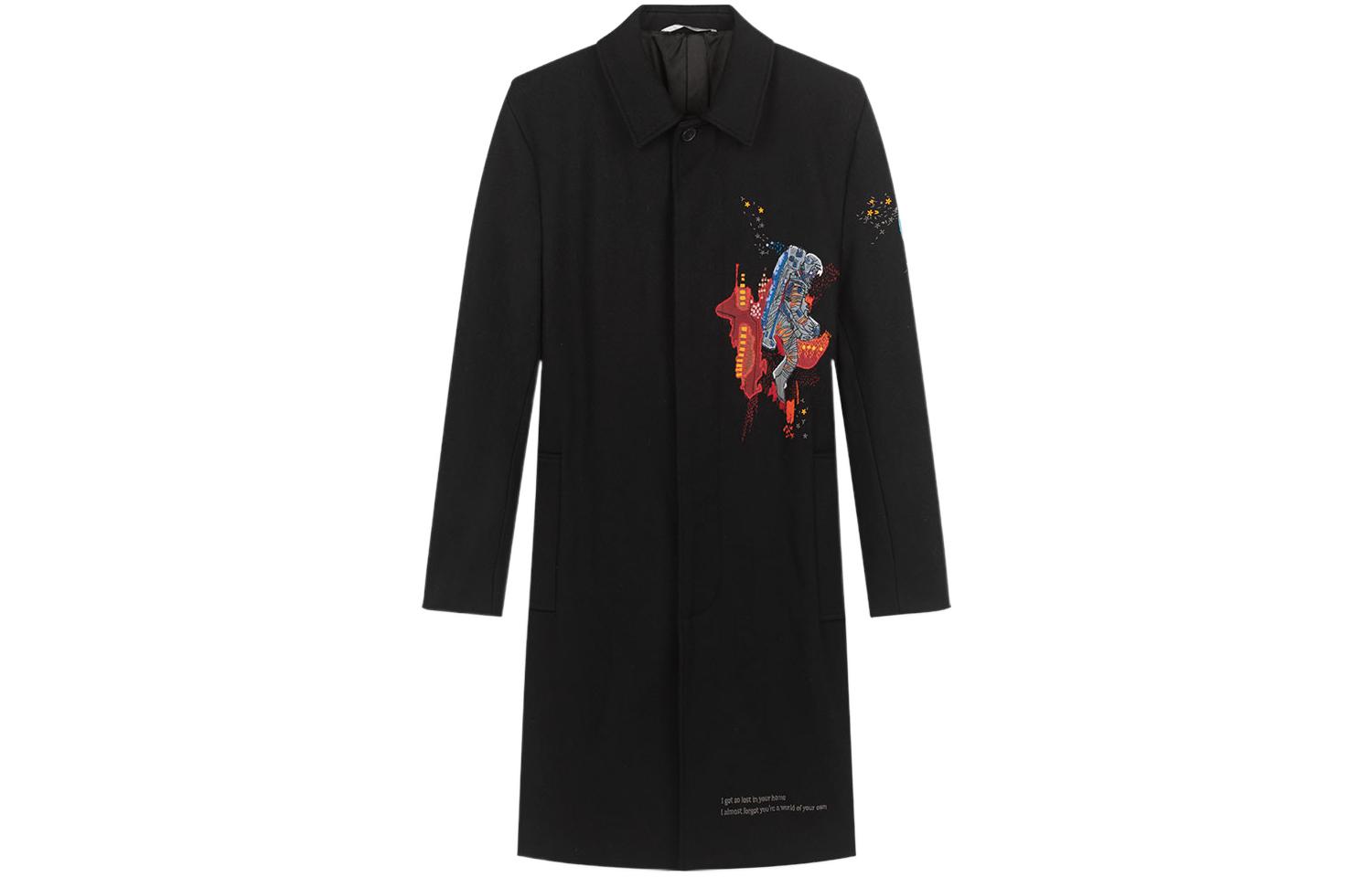 

Пальто мужское черное Valentino, Черный, Пальто мужское черное Valentino