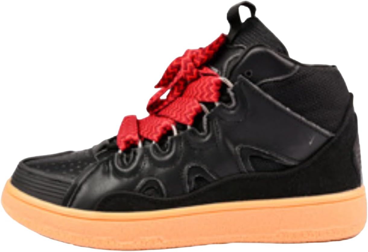 

Мужские повседневные кроссовки для пар с эффектом увеличения роста, противоскользящие, на шнурках, для ходьбы, с цветными блоками, модные кроссовки Lexamen, черный