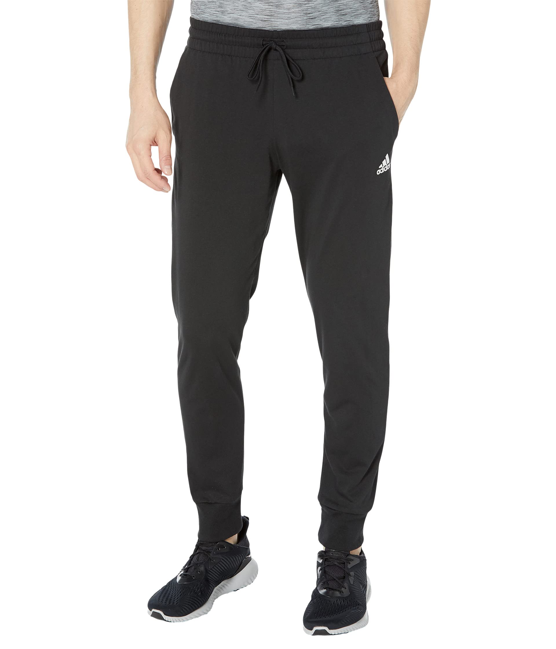 

Брюки Adidas Essentials Single Jersey Tapered Cuffed Pants, черный