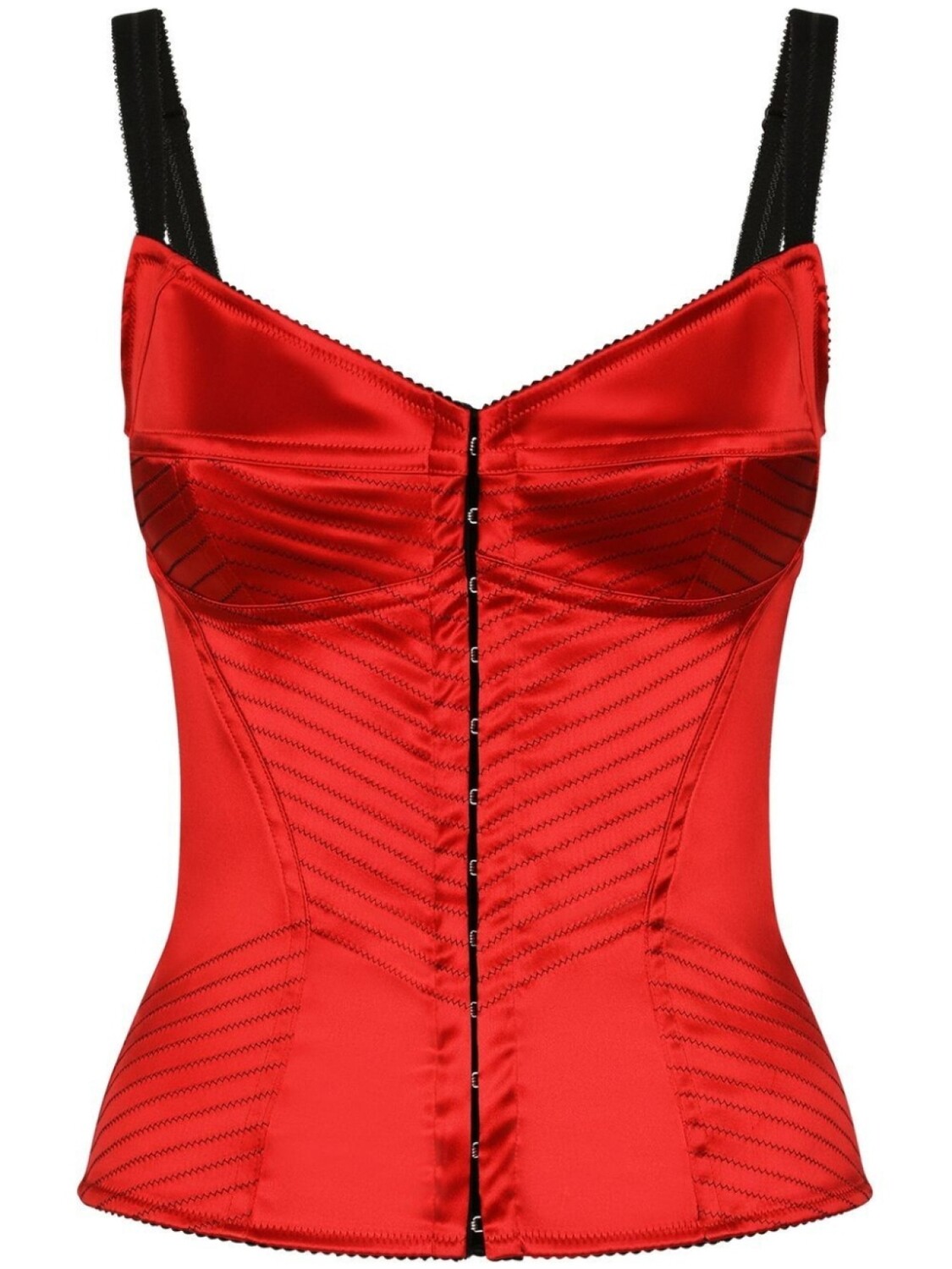 

Dolce & Gabbana топ-корсет с декоративной строчкой, красный