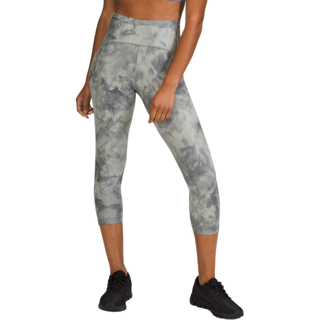 

Женские шорты для йоги 21' Lululemon, Elation Foil Diamond Dye Gunmetal Foil