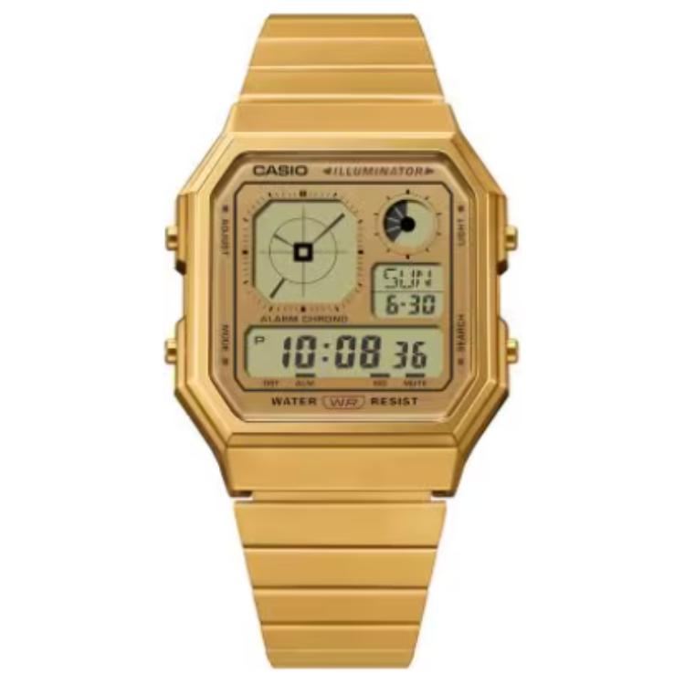 

CASIO Часы Classic Collection Quartz Movement Stainless Steel Strap Watch Unisex Gold Dial, Gold Dial