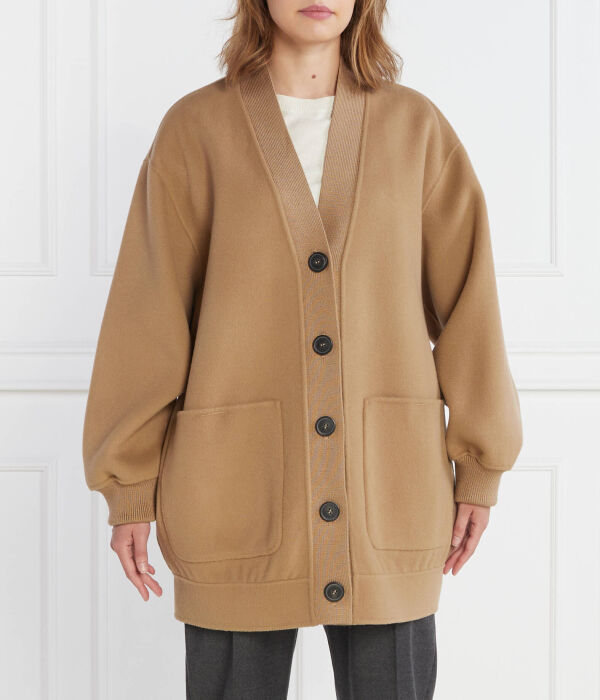 

Кардиган Weekend Maxmara Zelma с добавлением шерсти, коричневый