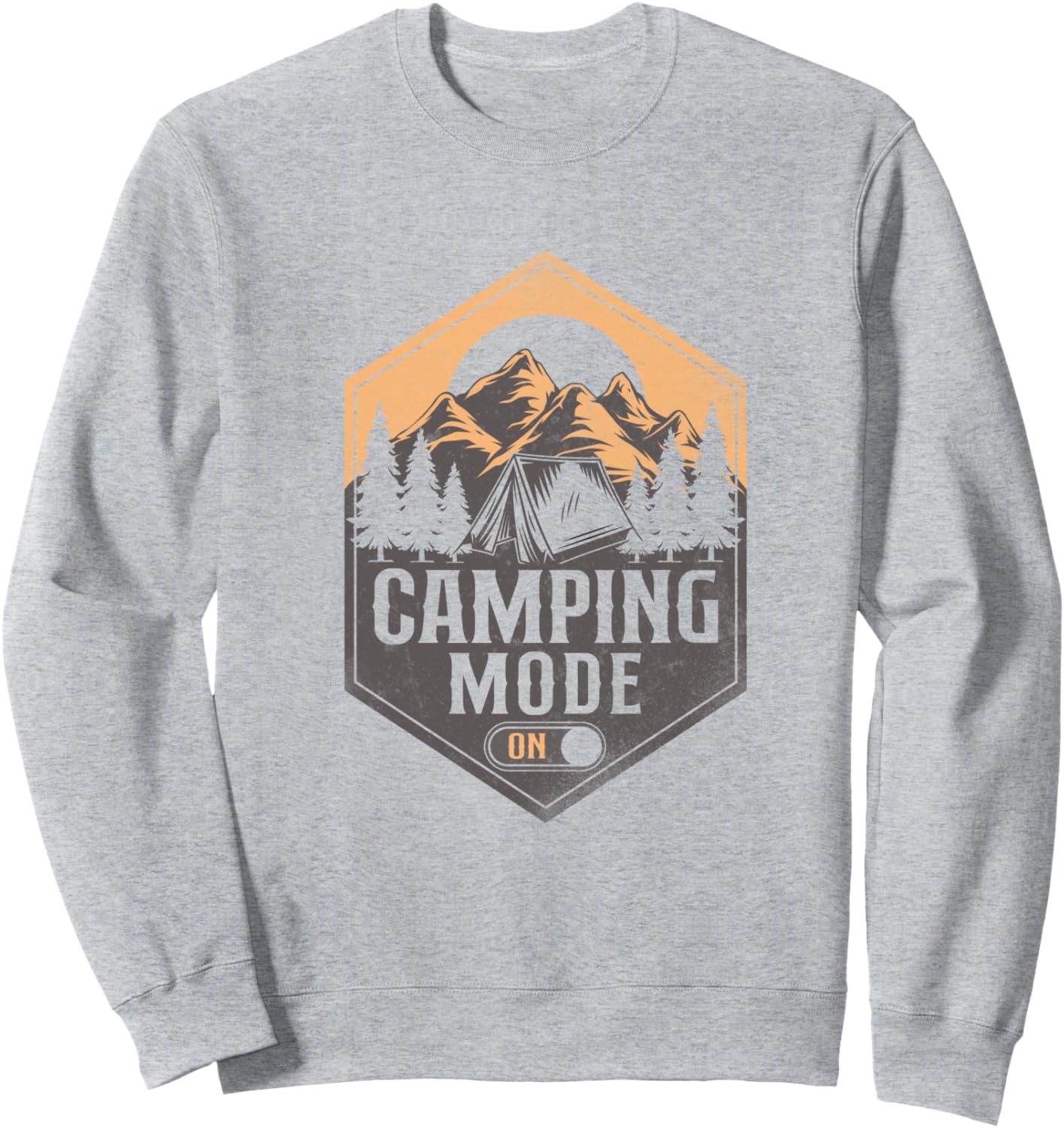 

Толстовка с надписью «Режим кемпинга включен» Camping Lover & Camper Saying Hd0, серый