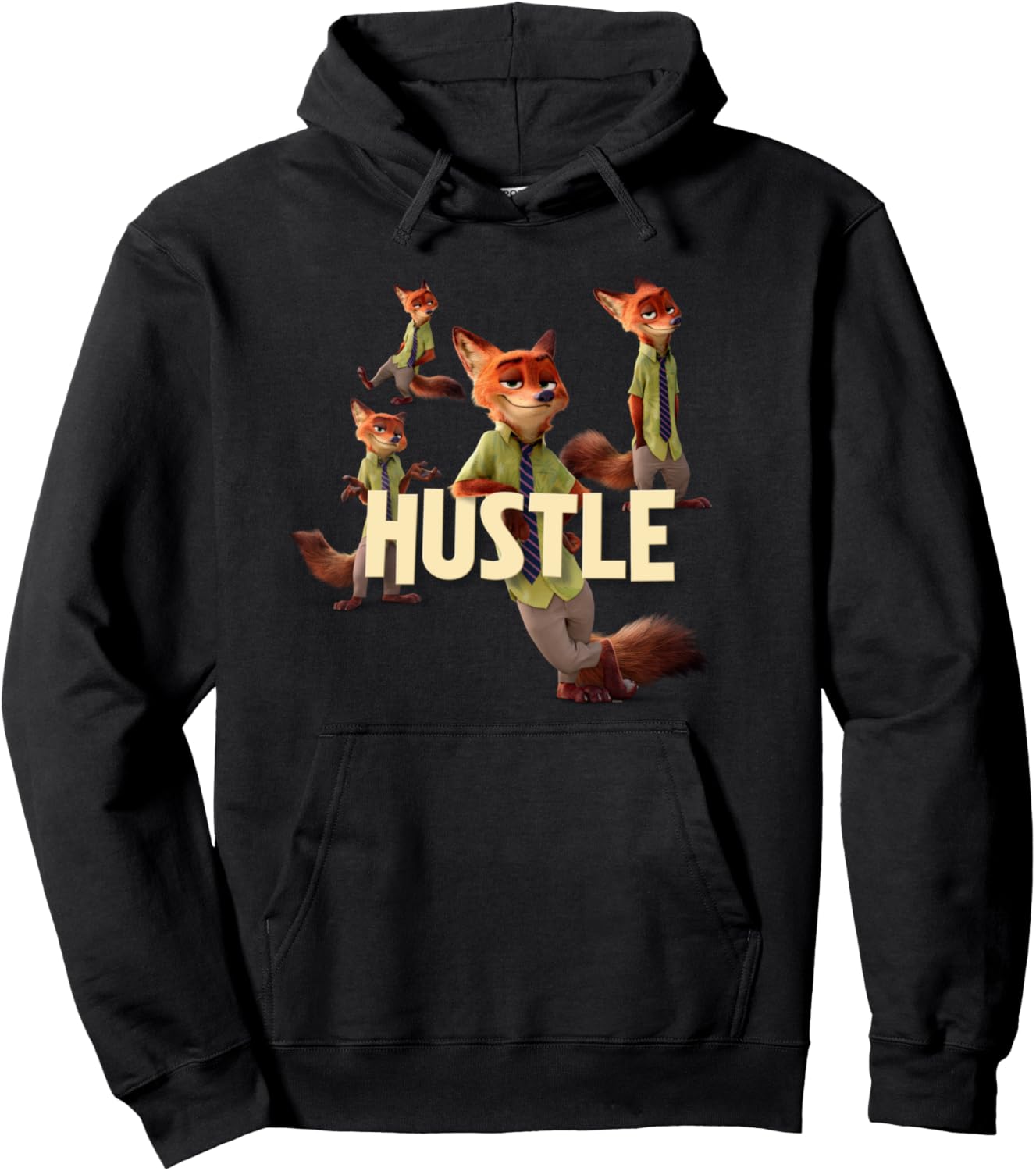 

Худи Disney Zootopia Nick Wild Hustle, черный