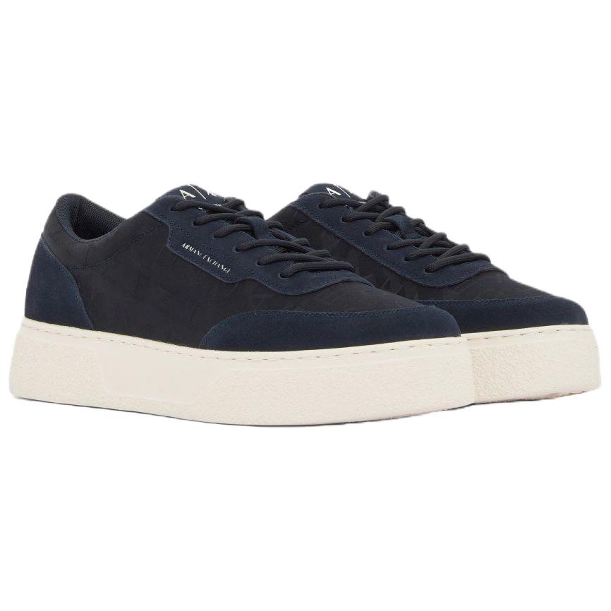 ARMANI EXCHANGE Кроссовки для скейтбординга AE Cow Split Leather Low top, 4,3 см, мужские, navy blue — фото 4