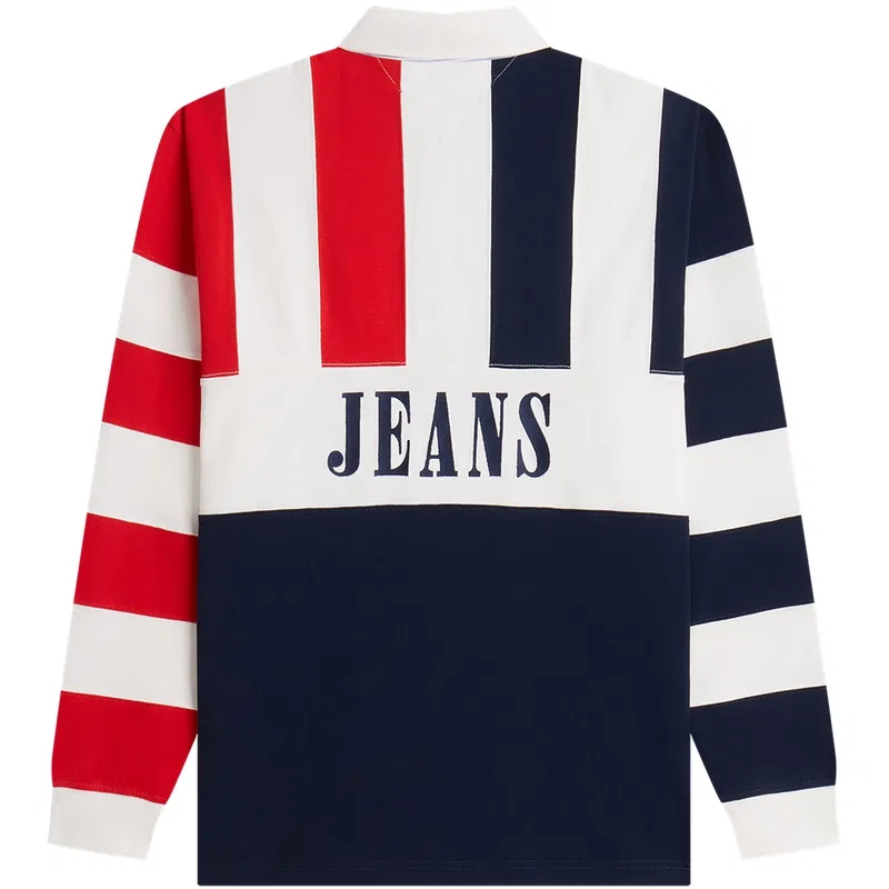 Поло мужское Tommy Hilfiger Navy Blue & Red & White — фото 3