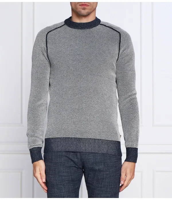 Свитер Акопак slim fit Boss Orange, темно-синий