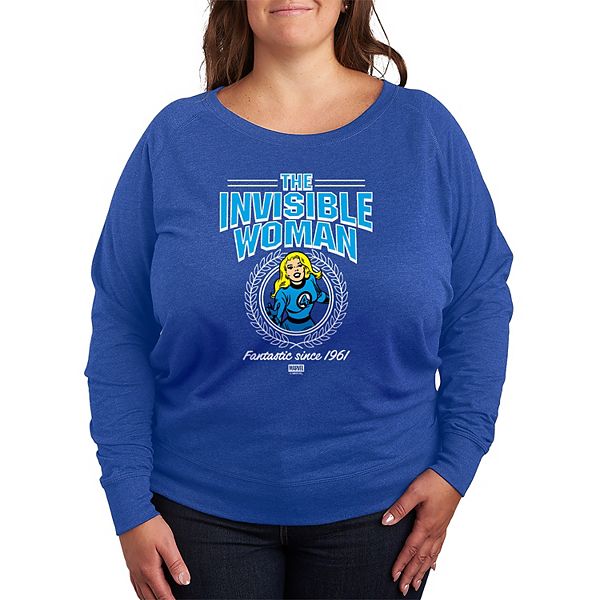 

Plus size футболка с длинным рукавом The Fantastic Four: First Steps Invisible Woman Collegiate French Terry Marvel, Heather Royal Blue, Синий, Plus size футболка с длинным рукавом The Fantastic Four: First Steps Invisible Woman Collegiate French Terry Ma