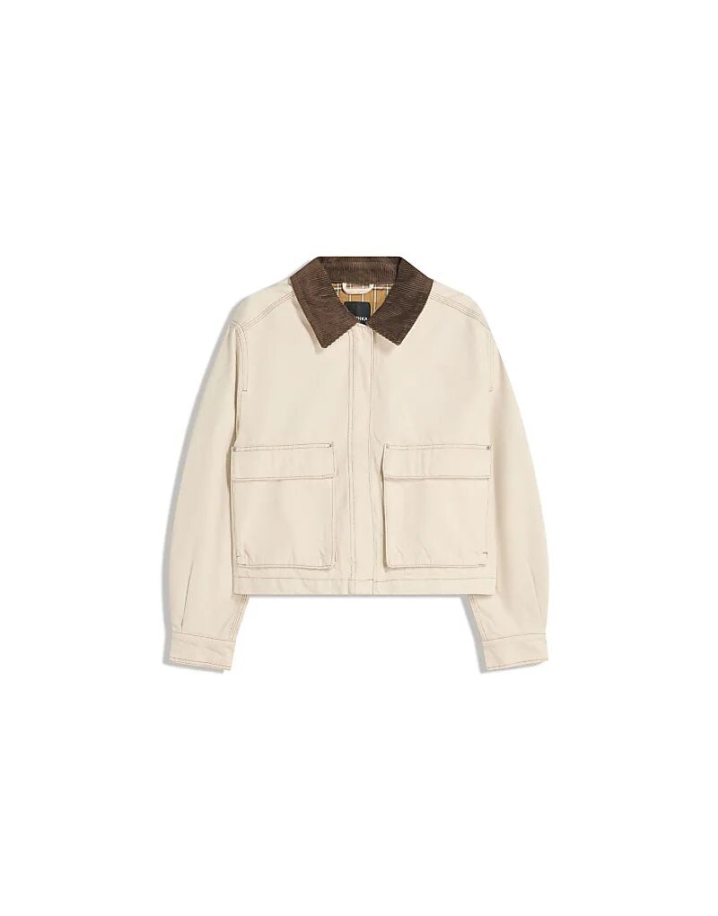 

Куртка Bershka с вельветовым воротником цвета верблюжьей шерсти