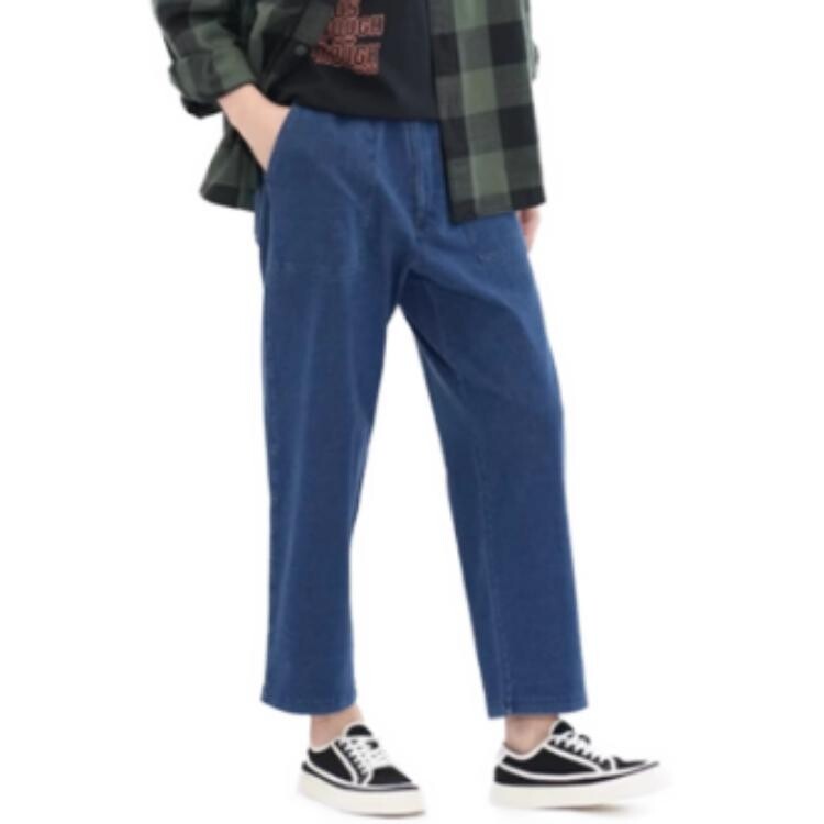Повседневные брюки мужские синие Uniqlo, синий — фото 3