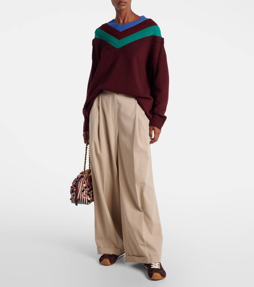 Кроссовки Flow Runner 2.0 с замшевыми вставками Loewe, Burgundy/Duck Blue/Dough — фото 3