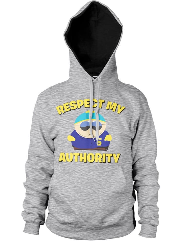 

Толстовка с капюшоном Respect My Authority Hoodie серого цвета South Park, Серый, Толстовка с капюшоном Respect My Authority Hoodie серого цвета South Park