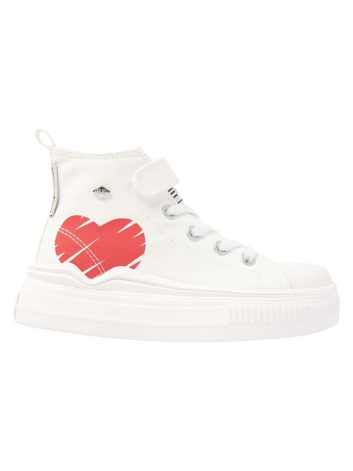 

Кроссовки Kaya Flow Mid в цвете кремово-белый/красное сердце British Knights