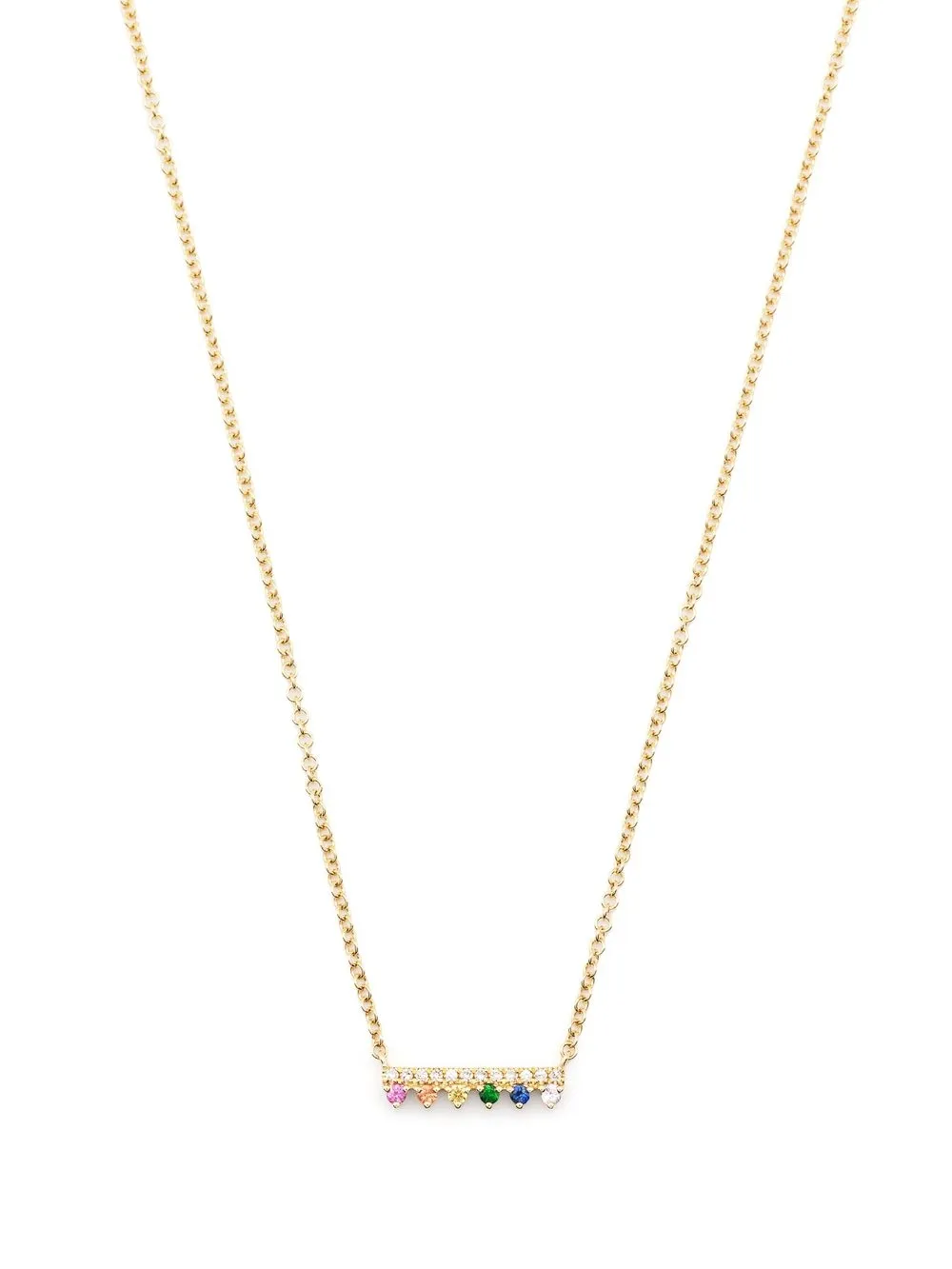

Колье Chloe Bar из желтого золота с бриллиантами и камнями Ef Collection, золотой