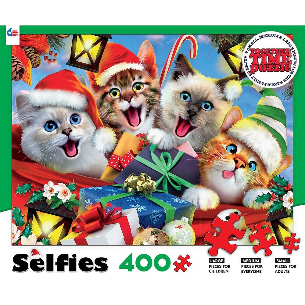 

Пазл Ceaco 400 шт. Together Time Selfies Holiday Cats, цвет No Color
