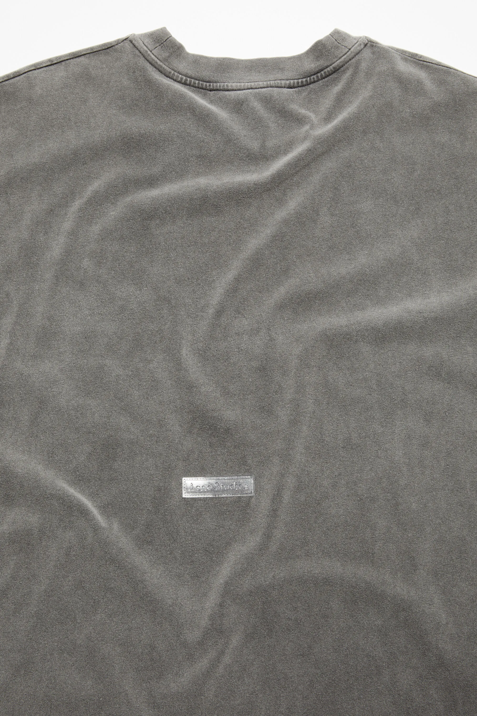Футболка с круглым вырезом - Свободный крой унисекс Acne Studios, Faded black — фото 3