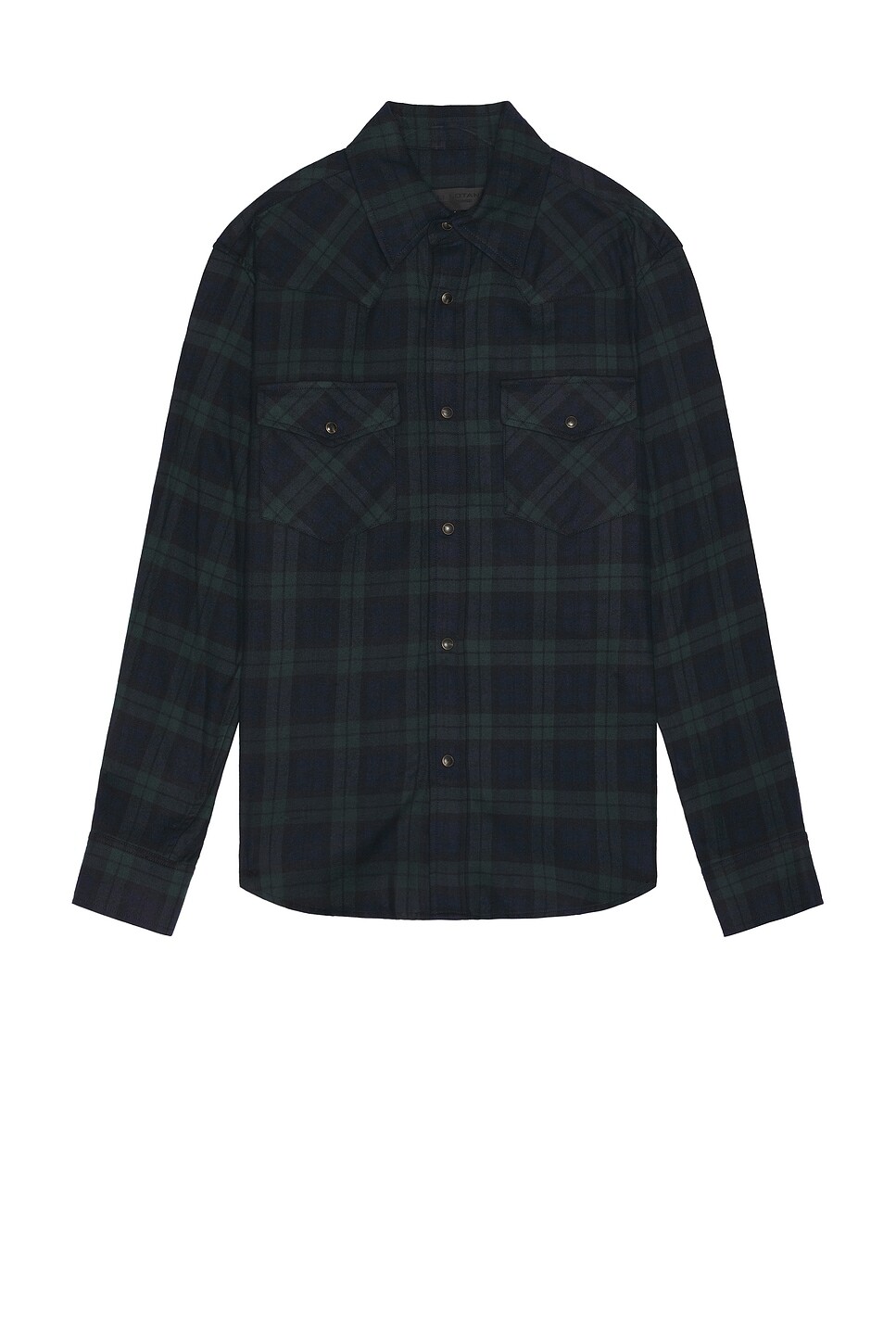 

Футболка мужская Travis Button Up Nili Lotan, цвет Green & Midnight Plaid
