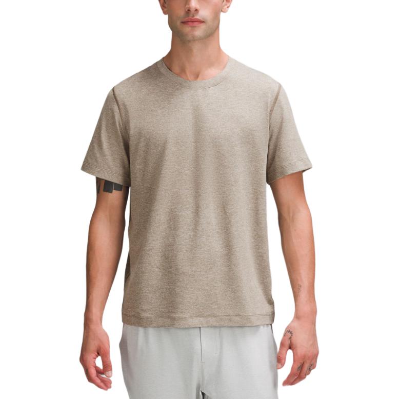 

Футболка мужская Soft Jersey с коротким рукавом Lululemon, Heating Nomad/Heating Raw Linen