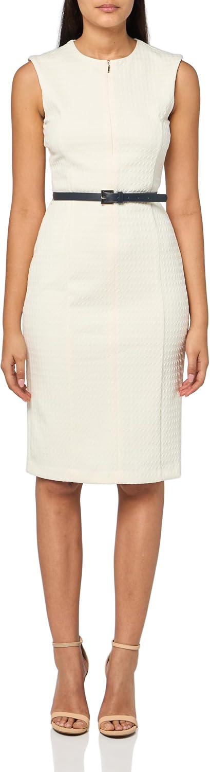 

Женское мини-платье-футляр Tommy Hilfiger из фактурного трикотажного жаккарда с поясом, Pearl