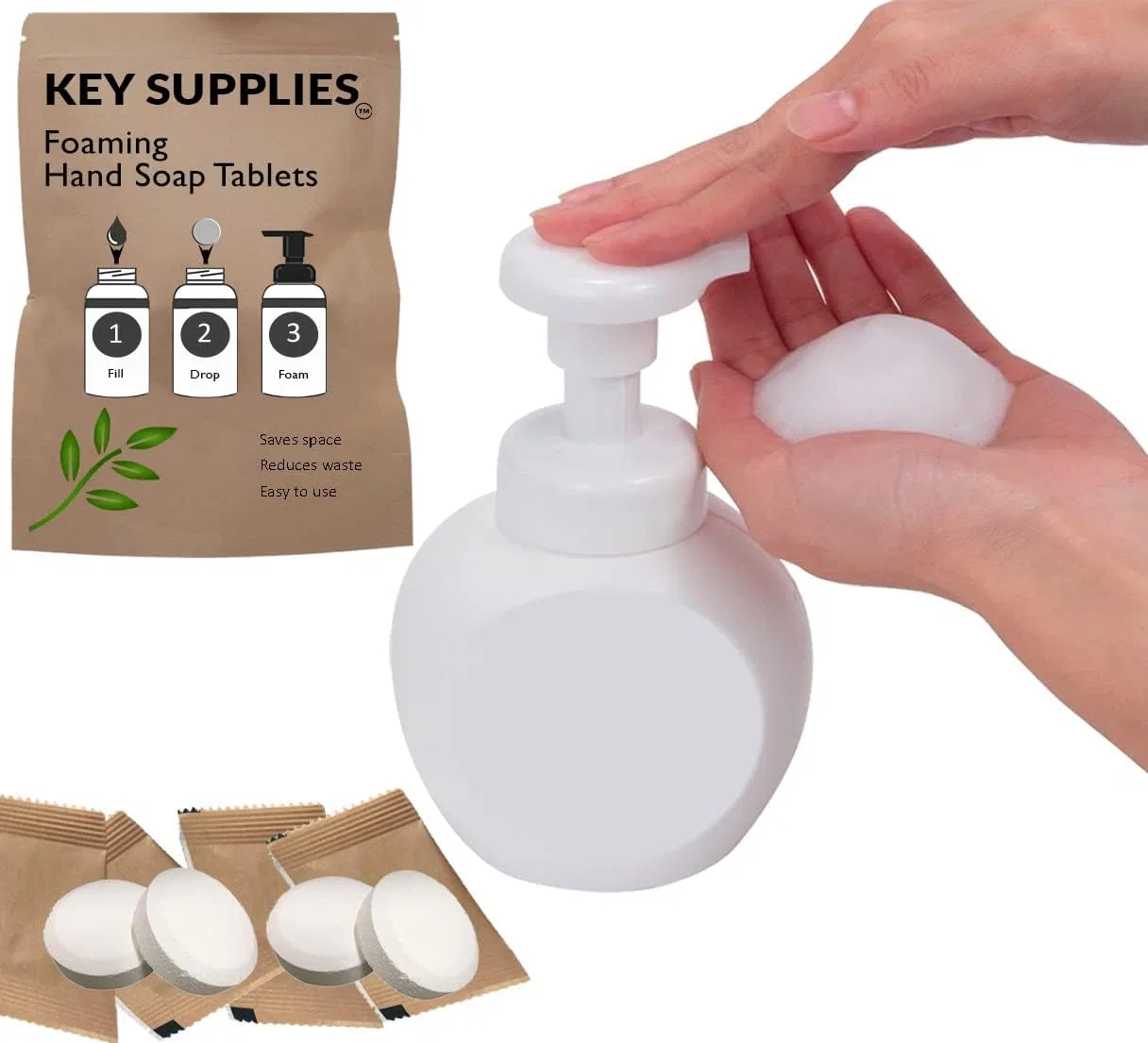 Таблетки для мыла для рук с ароматом свежего апельсина (20 шт.) Key Supplies