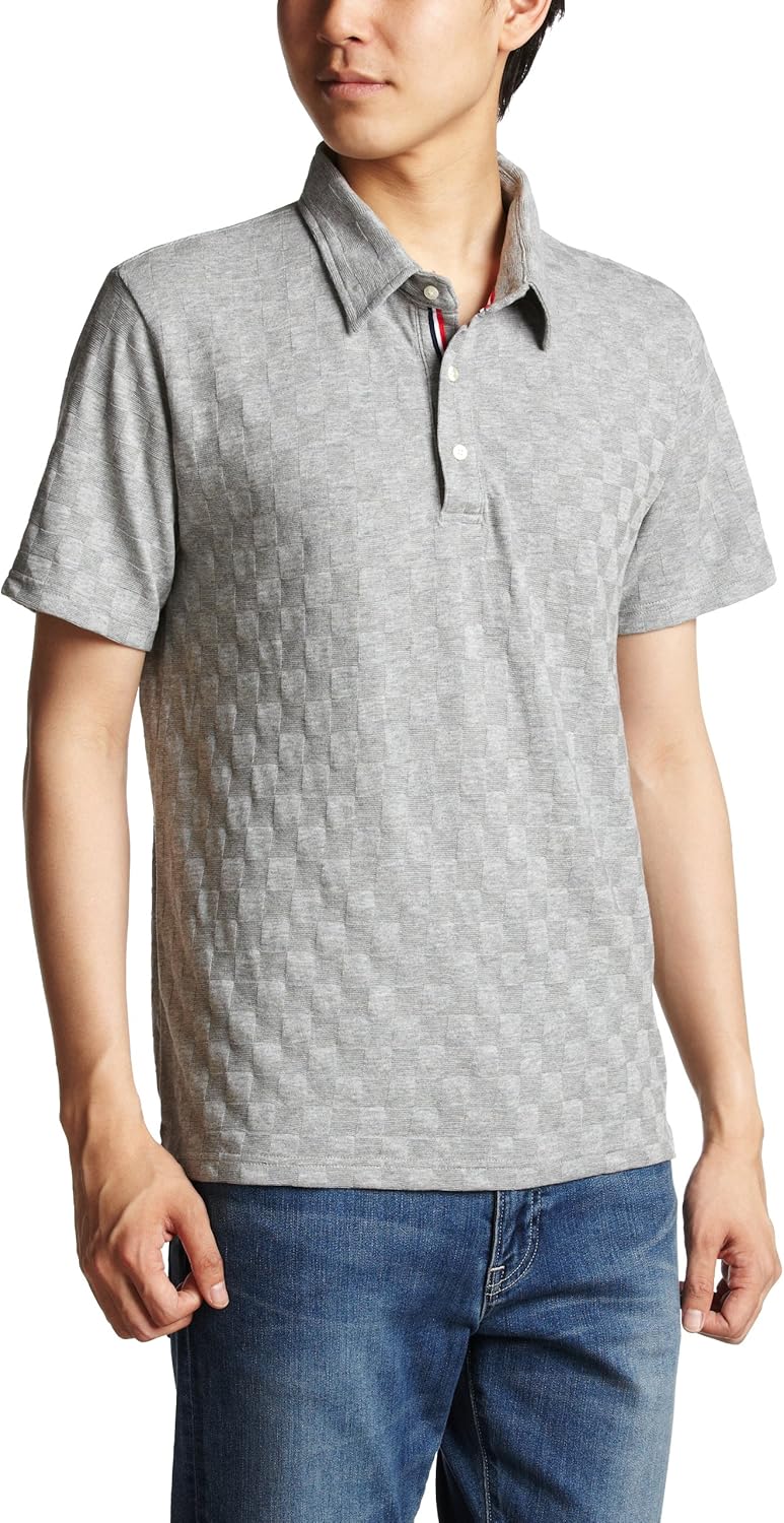 

Поло в клетку Urban Research, серый