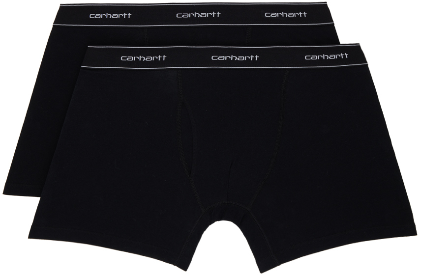 

Двойная упаковка черных хлопковых трусов-боксеров Carhartt Work In Progress
