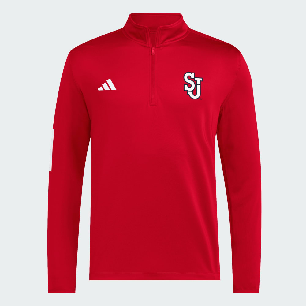 

Пуловер Adidas St. John's Half-Zip Golf Pullover, цвет Team Power Red/White