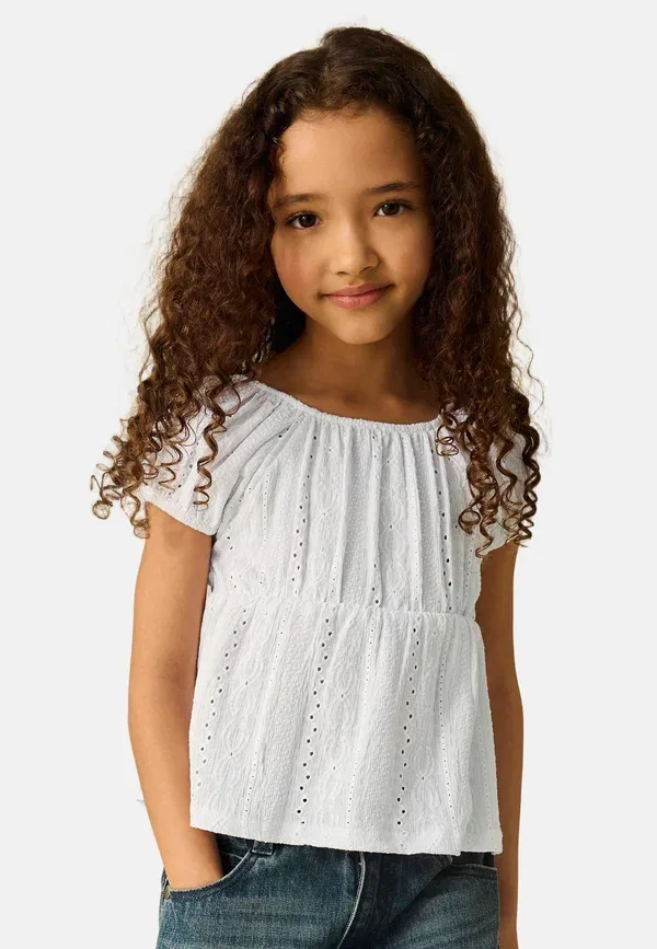Блуза Next, Regular fit textured peplum top, белый
