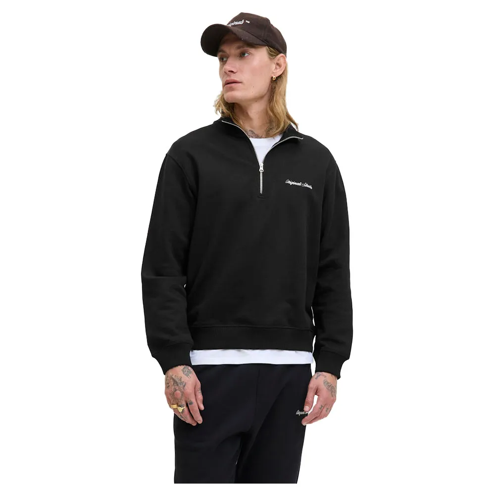 

Толстовка Jack & Jones Norrebro Emb half zip, черный