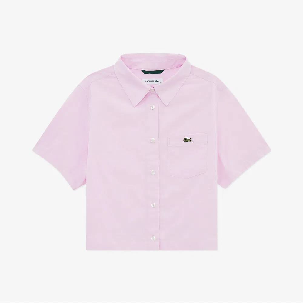 Рубашка Lacoste Розовая из хлопка и льна