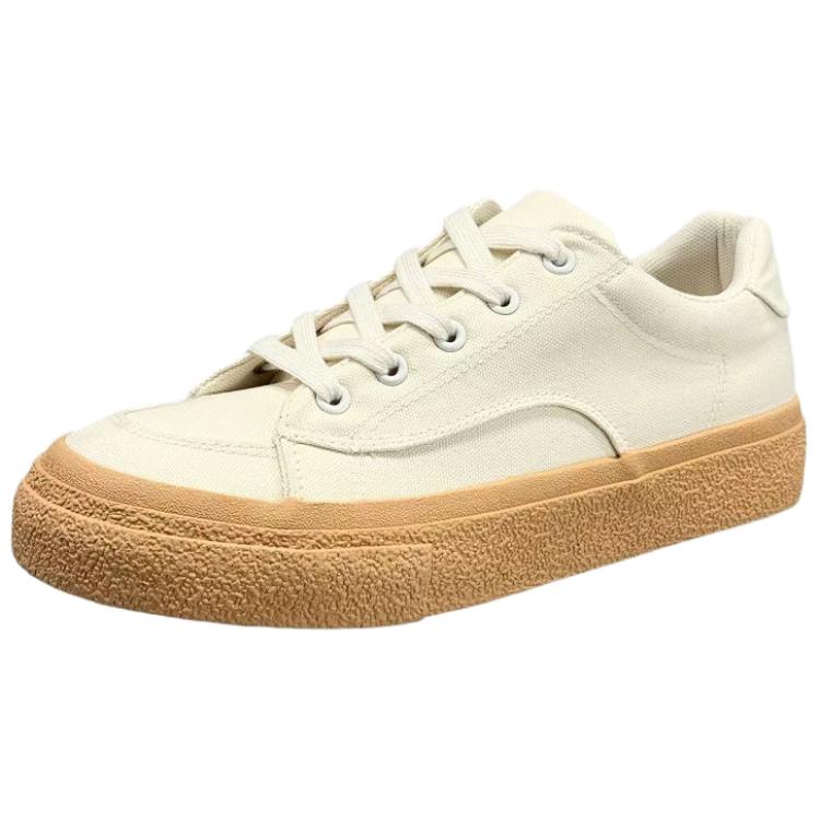 

JimiXiong Дышащие мужские скейтерские кеды низкие бежевые, цвет Beige