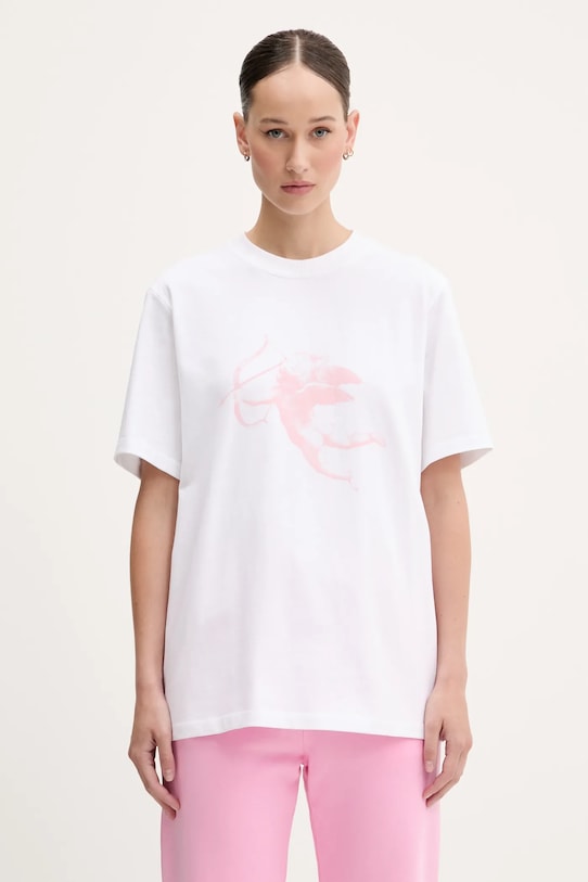 

Футболка хлопковая White Cupid Print Regular Fit Fiorucci, белый
