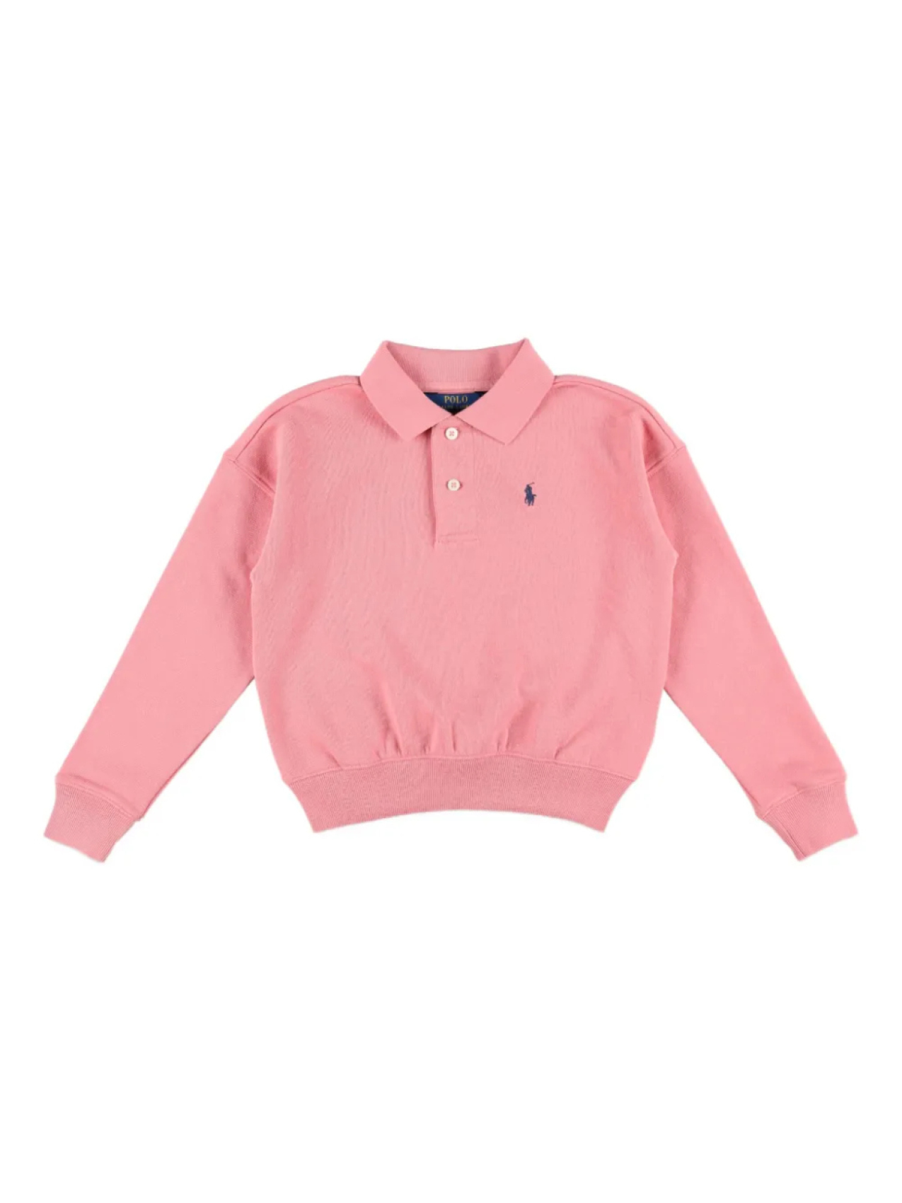 POLO RALPH LAUREN KIDS вышитая толстовка-поло, розовый — фото 3