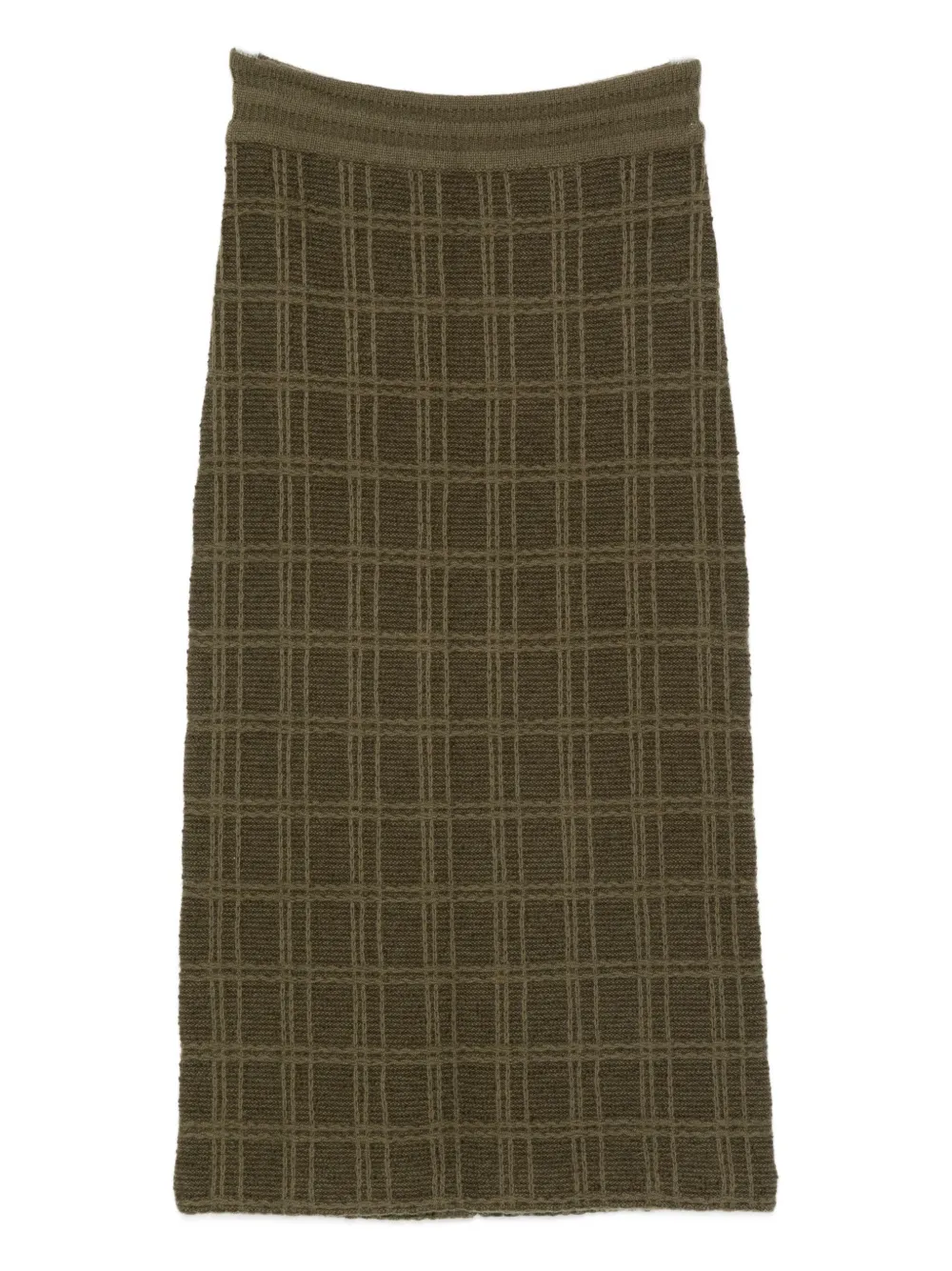 

Юбка миди из твида с эластичным поясом Eric Bompard, зеленый