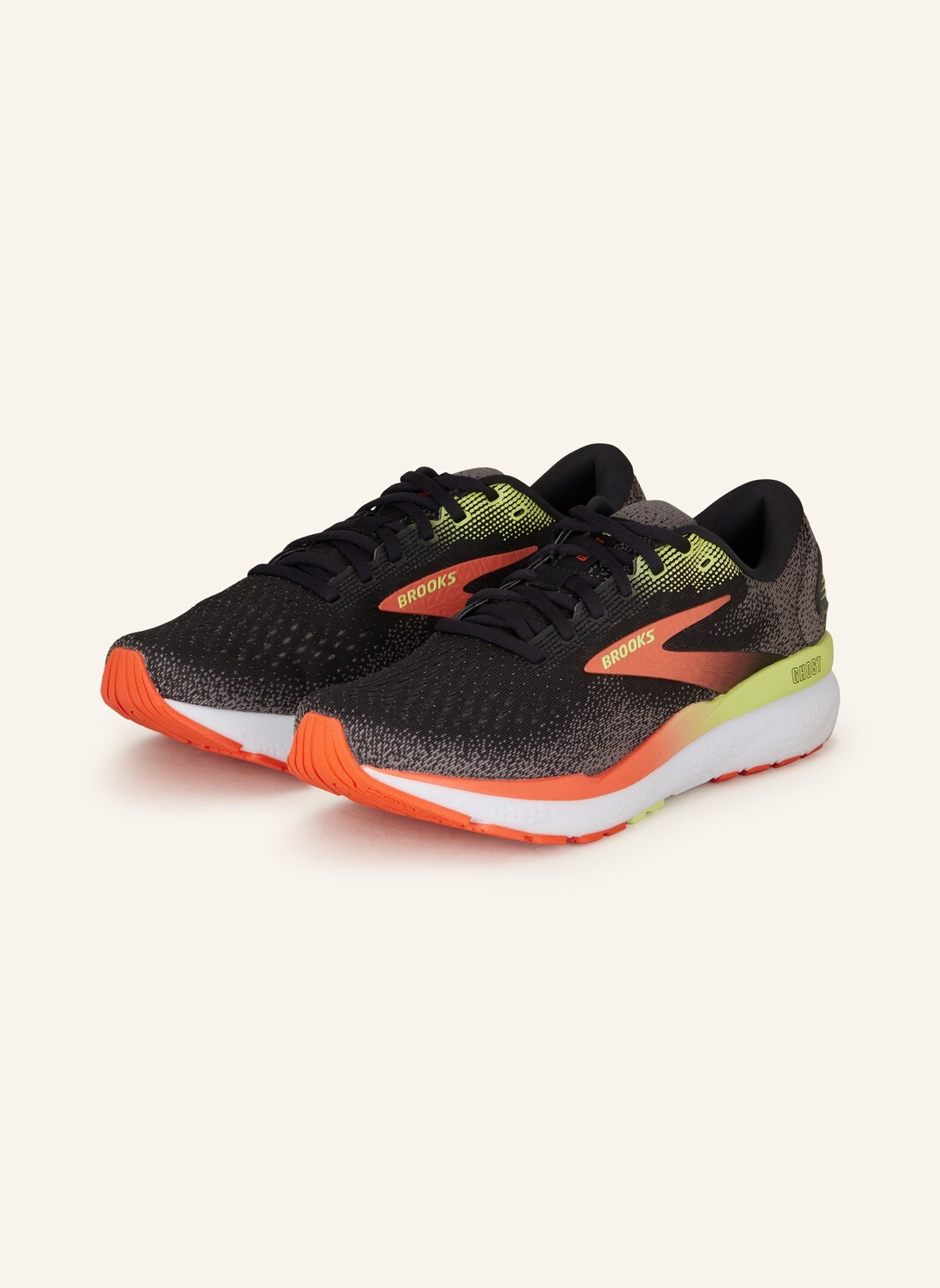 

Кроссовки призрак 16 BROOKS, цвет SCHWARZ/GRAU/HELLROT
