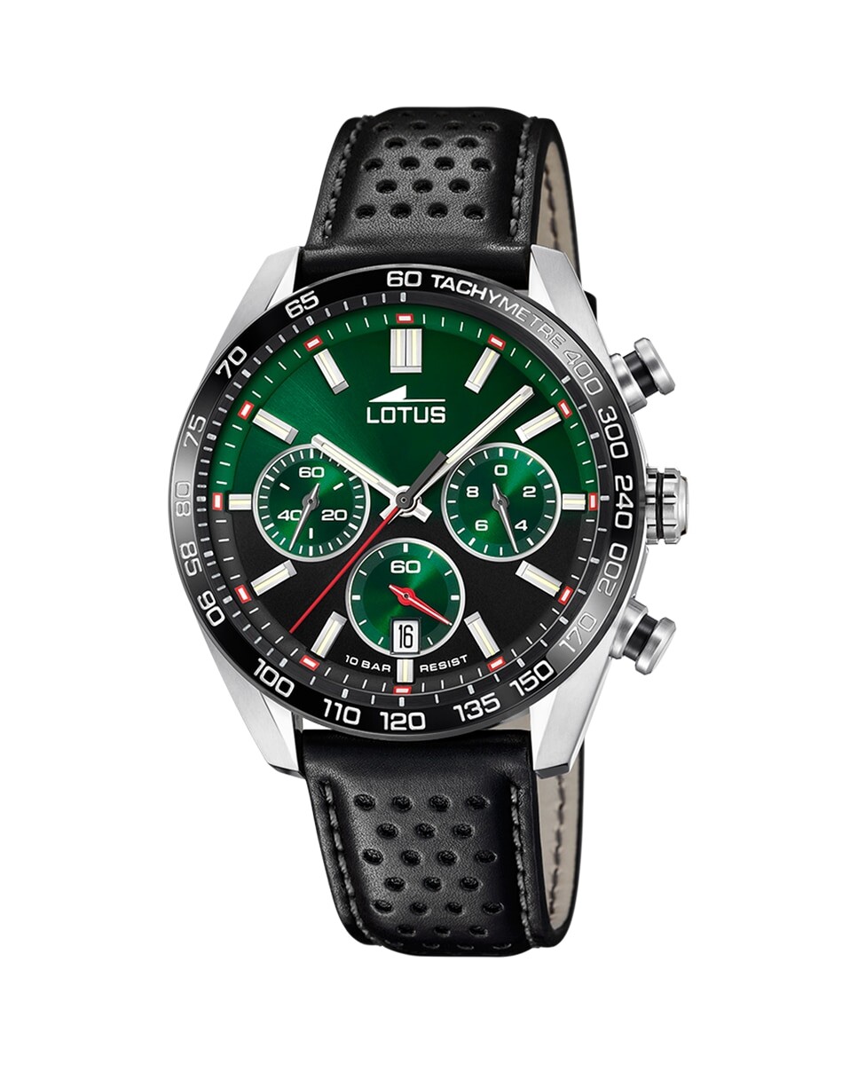 

Мужские часы 18915/3 Chrono в черной коже LOTUS, черный