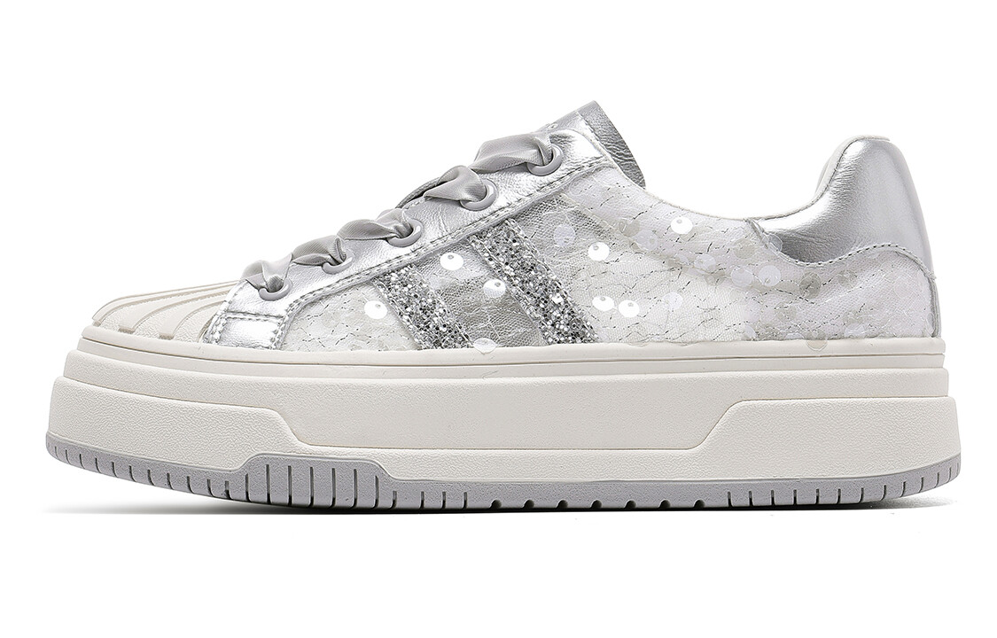 

Кроссовки CВ°BANNER Skateboard Shoes Women's Low-Top Silver, Серый, Кроссовки CВ°BANNER Skateboard Shoes Women's Low-Top Silver